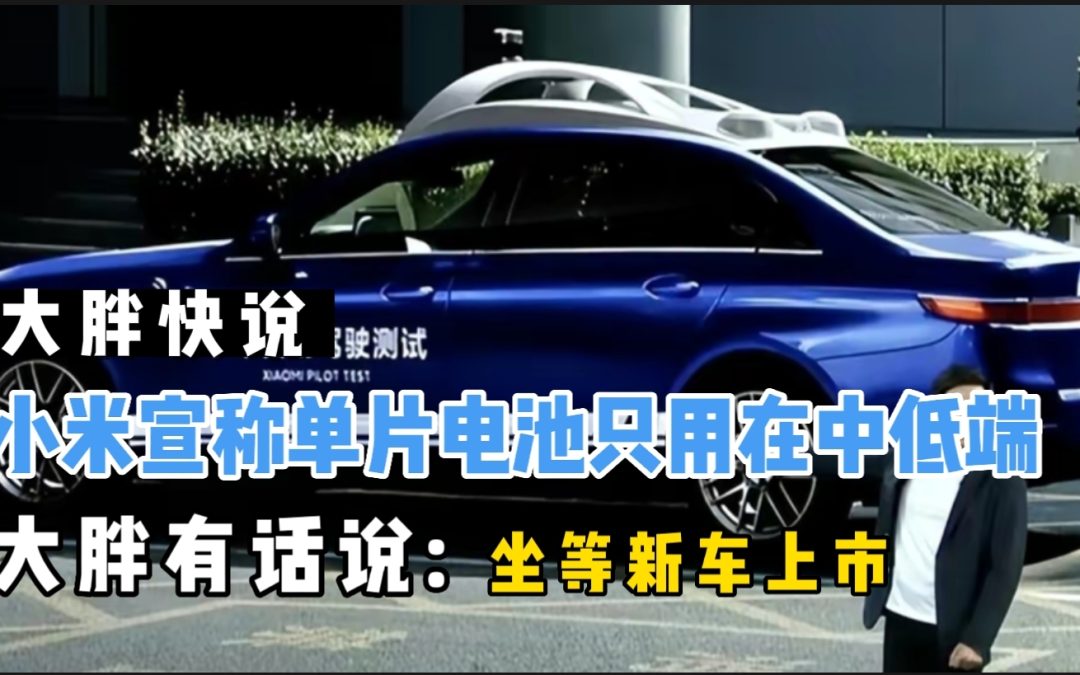 大胖快说|小米造车不低于30万 刀片排在宁王后