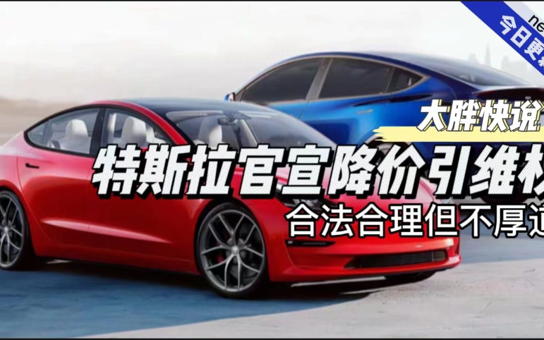大胖快说|特斯拉降价引用户维权 合理合法但不厚道