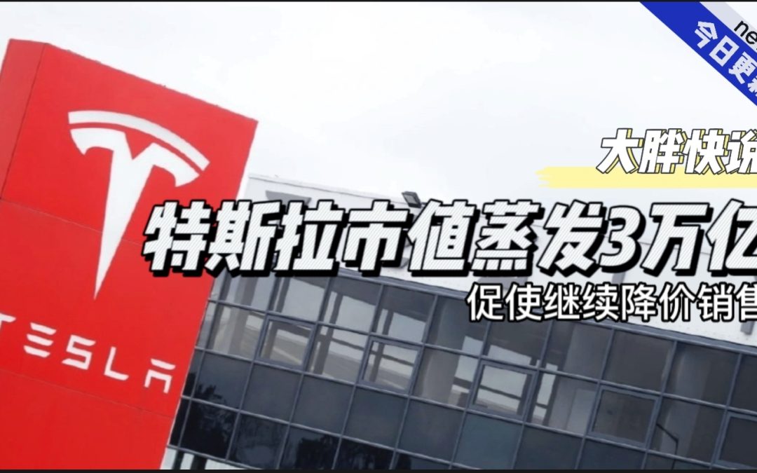 大胖快说|特斯拉蒸发3万亿 年底或将继续降价