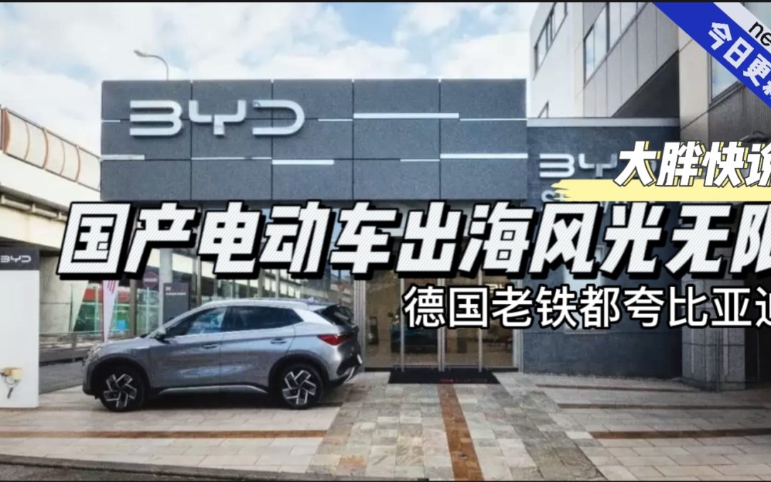 大胖快说|国产电动车出海势头正猛 德国老铁都夸比亚迪