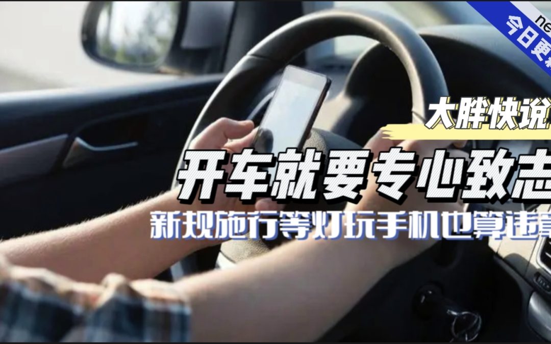 大胖快说|不时停下来就不违章 红灯玩手机照样处罚