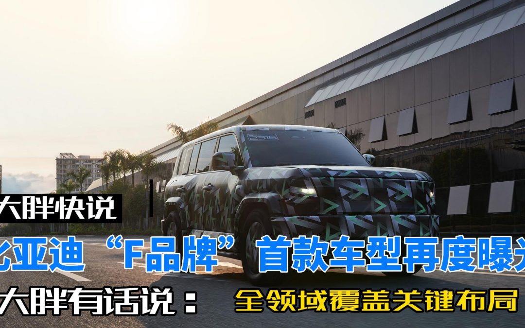 大胖快说|对标大G不重要 比亚迪“F品牌”靠技术谍照显实力