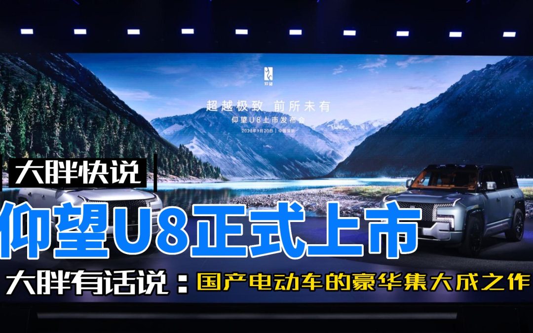 大胖快说|仰望U8 国产电动车的豪华集大成之作