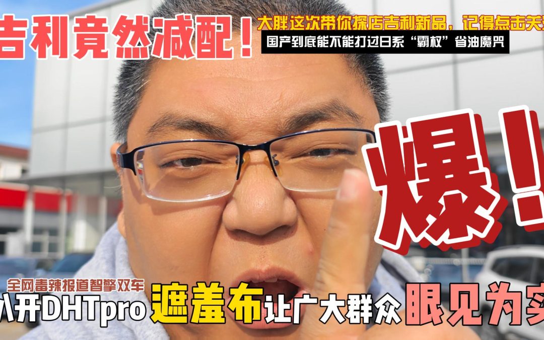 大胖探店|吉利竟然打破日系省油魔咒 国产HEV元年代表作