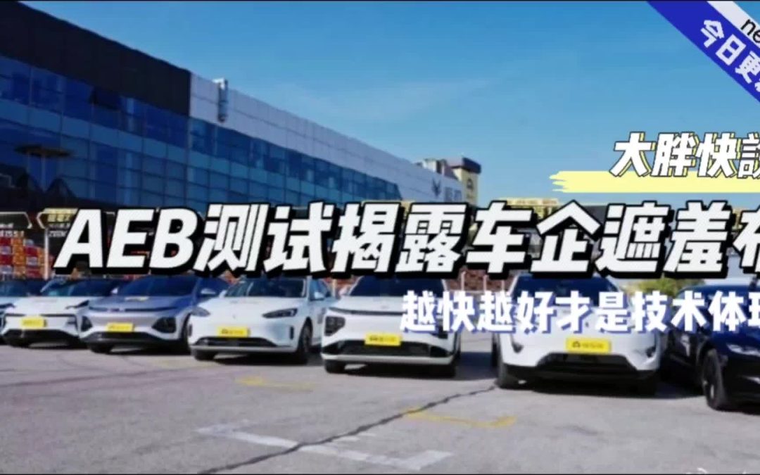 大胖快说|AEB测试揭露车企遮羞布 越快越好才是技术体现