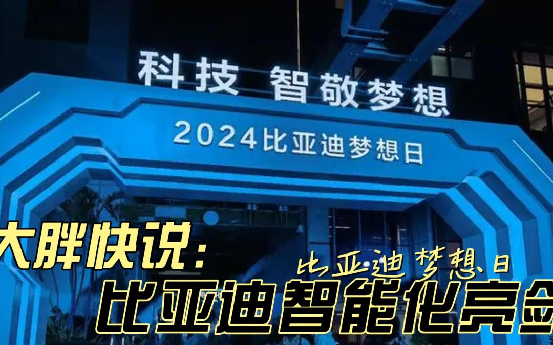 大胖快说 让AI改变你的出行方式 比亚迪智能化亮剑