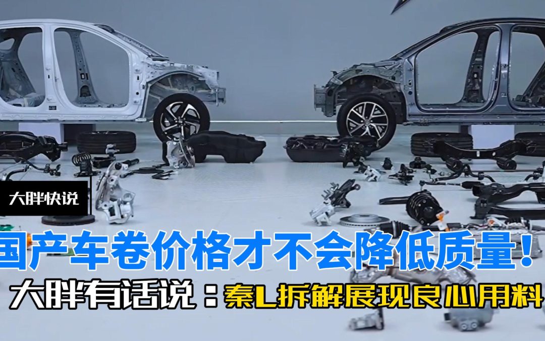大胖快说|国产卷价格不是降低质量 秦L拆解展现良心用料