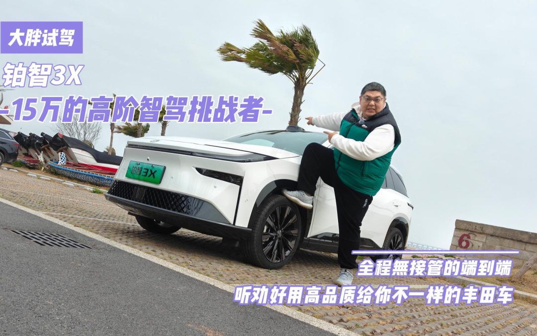 大胖试驾 广汽丰田铂智3X 15万的高阶智驾挑战者