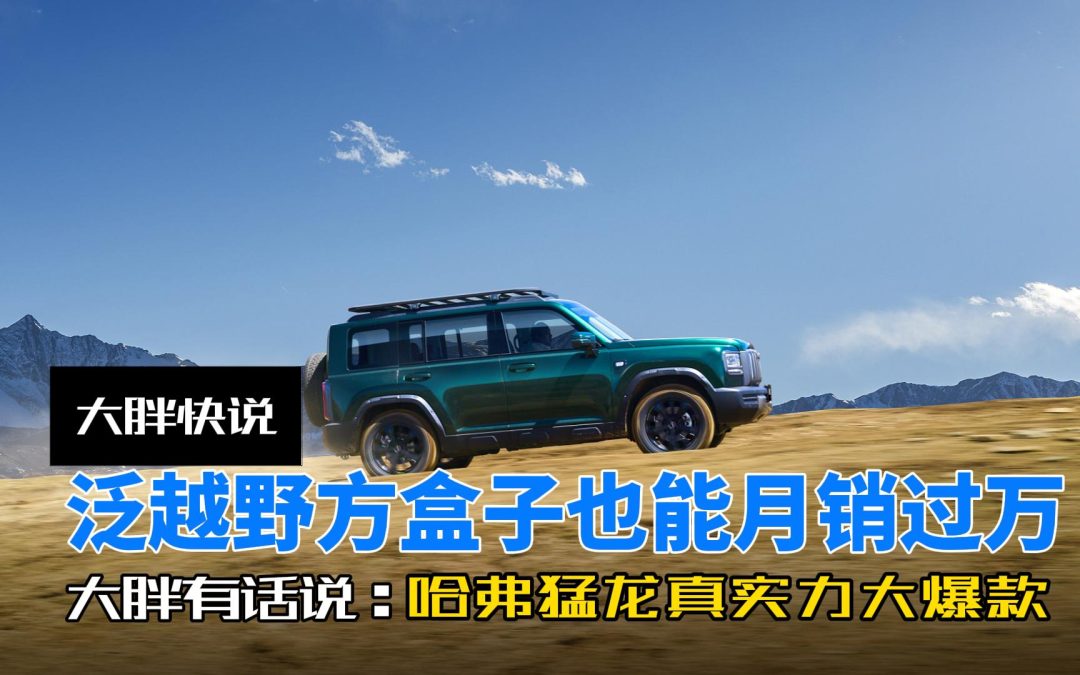 大胖快说 泛越野方盒子也能月销过万 哈弗猛龙真实力大爆款