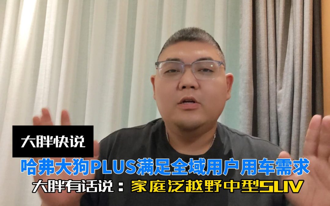 大胖快说 哈弗大狗PLUS上市 满足全域用户用车需求