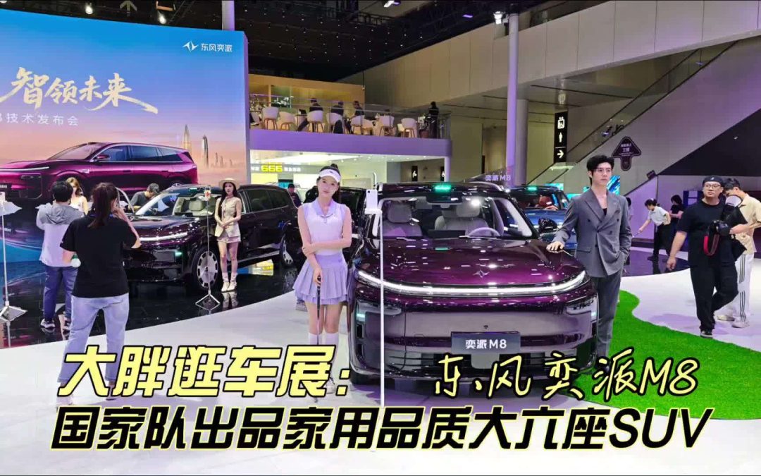 大胖逛车展 国家队出品家用品质大六座SUV 东风奕派M8